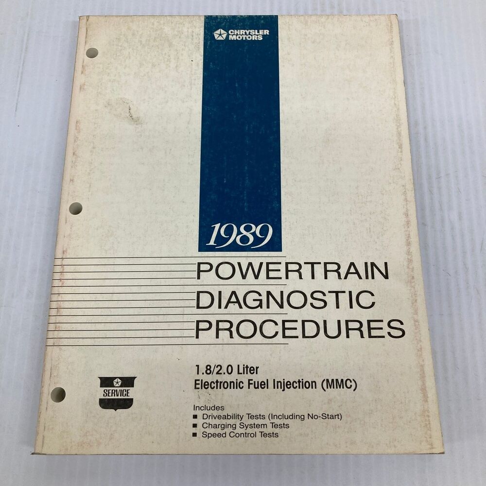 Chrysler Powertrain Diagnostic Procedures 1.8/2.0L EFI 1989